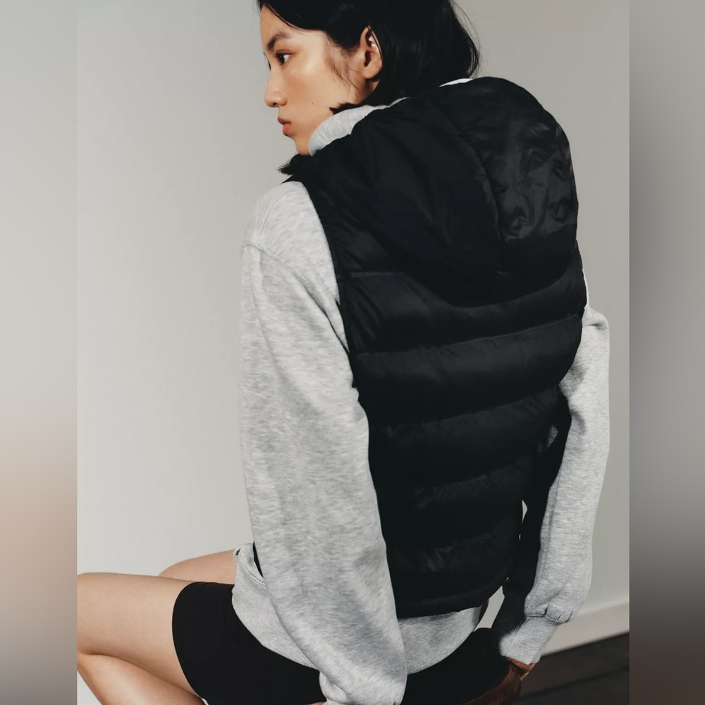 Zara Contrasting Padded Vest